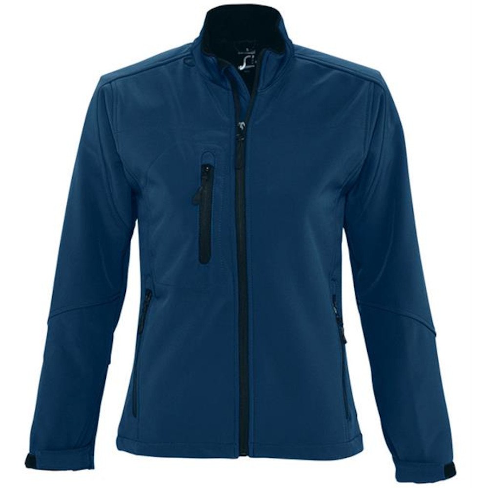 SOLS Womens/Ladies Roxy Soft Shell Jacket (atmungsaktiv, winddicht und wasserabweisend) (Abyss Blue) Image