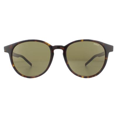 Hugo by Hugo Boss Runde Herren Havanna Grün Sonnenbrille