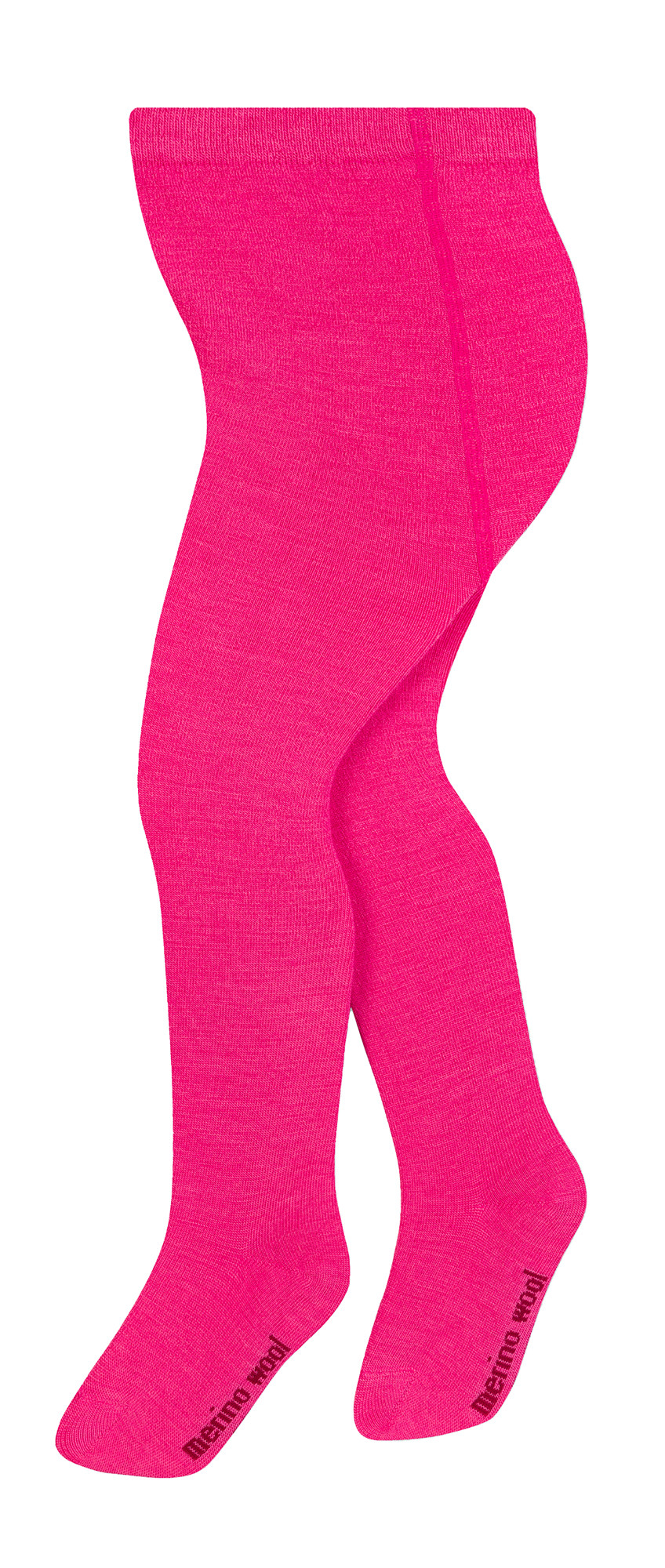 Kinderstrumpfhose aus Merinowolle für den Winter | Steven | Geripptes Design Warme Strumpfhose für Mädchen - Pink Image