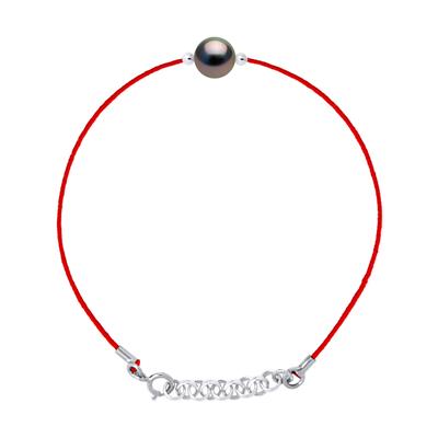 DIADEMA - Armband - Rotes Nylon - Tahiti-Perle