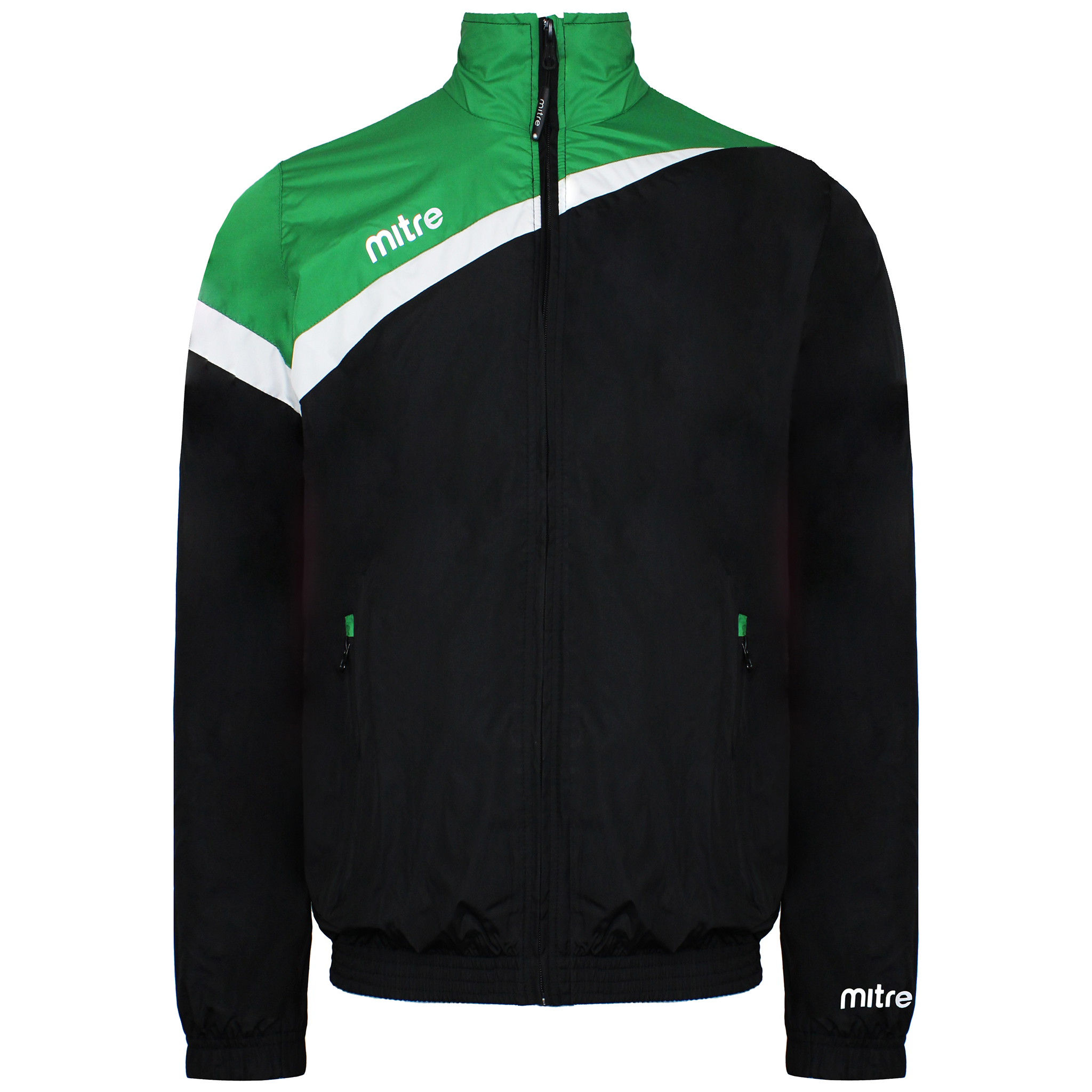 Gehrungspolarize Herren schwarz/grüner Regenjacke Image
