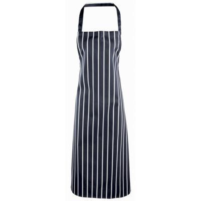 Premier Ladies/Womens Stripe Apron (2er-Pack) (Marine/Weiß)