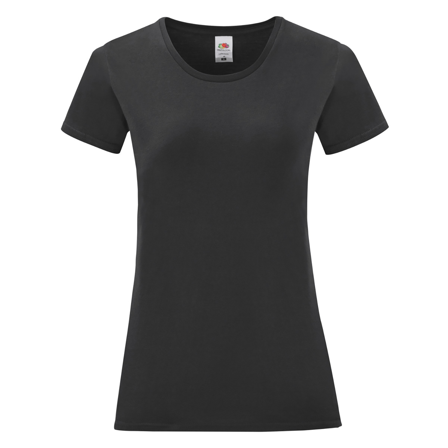Fruit Of The Loom Womens/Ladies Iconic T-Shirt (Schwarz) Image