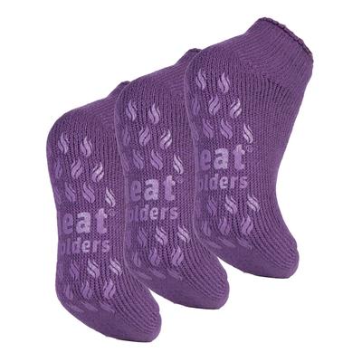 Heat Holders - 3-Paar-Multipack Damen-Slipper-Socken mit Grippern - lila Image
