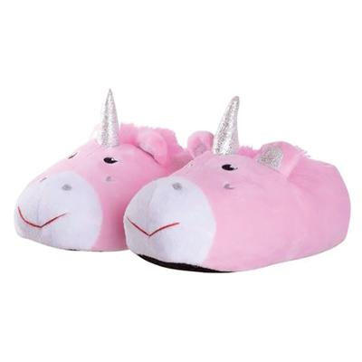 Kinder Rosa Einhorn Plüsch Hausschuhe | Geschenk für Sie | Weihnachten - Rosa Image