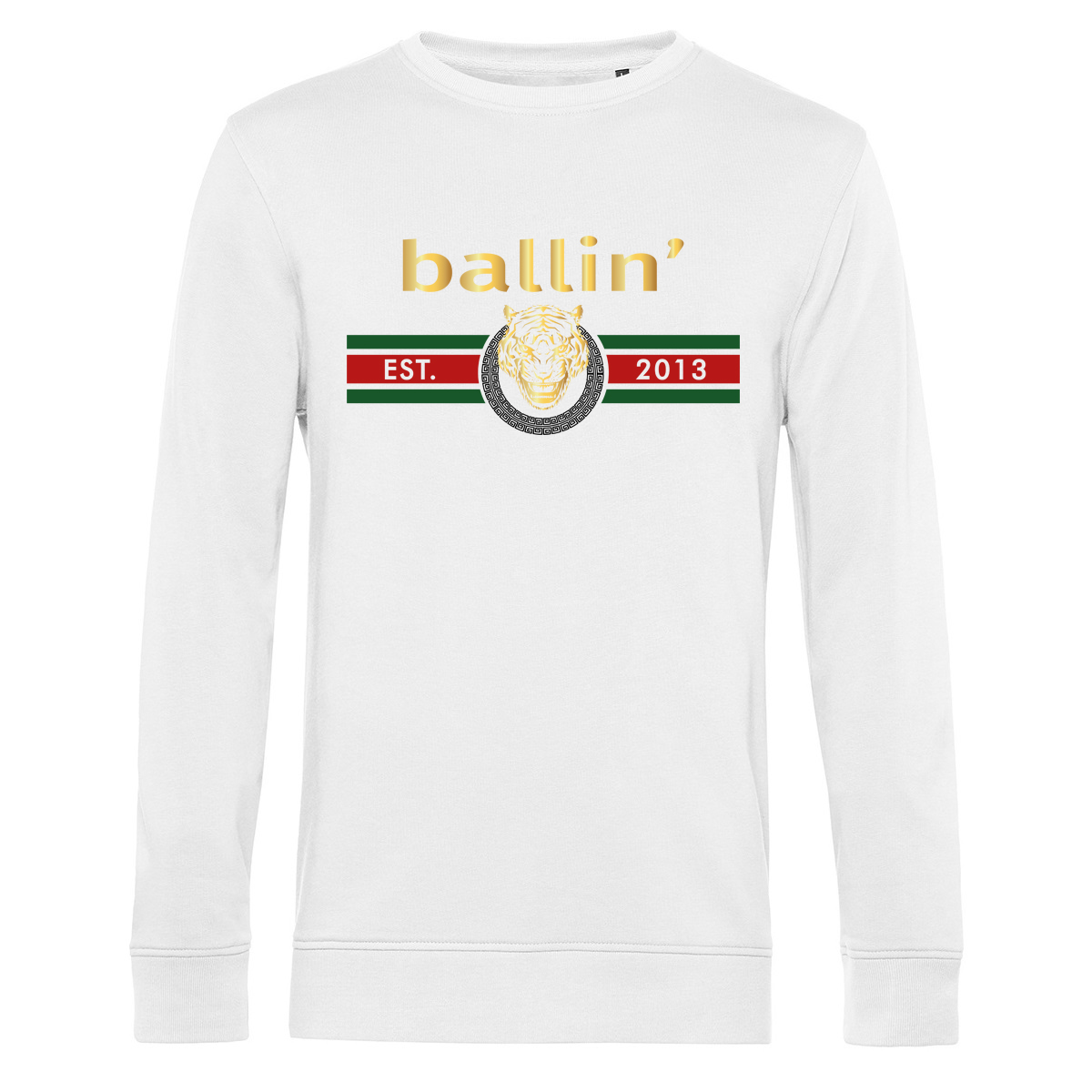 Tiger Lines Sweater von Ballin Est. 2013 in der farbe Weiss und in größe XXL.