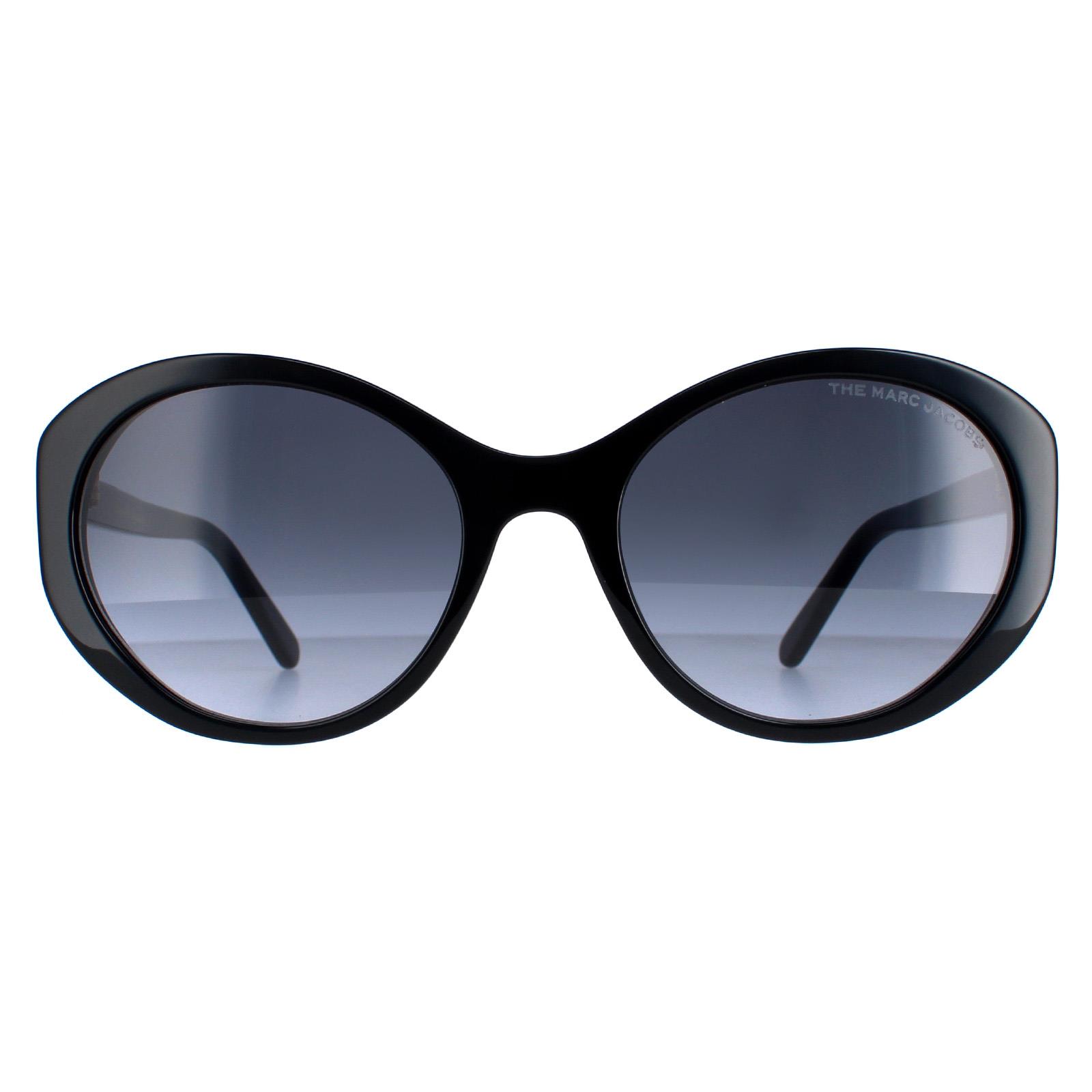 Marc Jacobs Oval Womens Schwarz Dunkelgrau Gradient 520/S Image