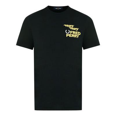 Fred Perry Very Very Logo Schwarzes T-Shirt