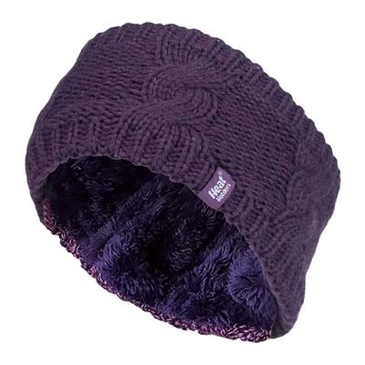 Damen Kabel gestrickt Fleece gefüttert Thermal Winter Ohrwärmer Stirnband Image