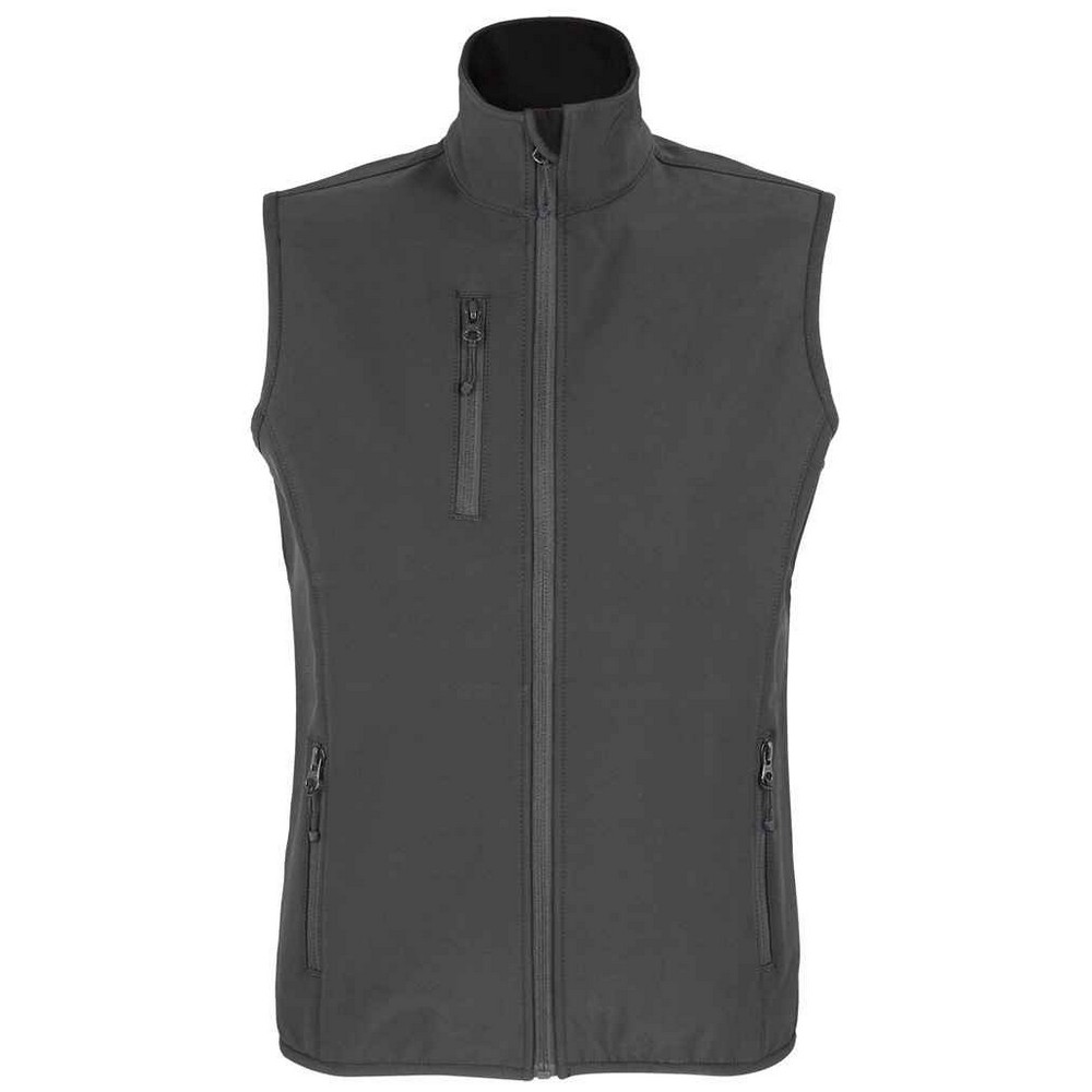 SOLS Womens/Ladies Falcon Softshell Recycled Body Warmer (Holzkohle) Image