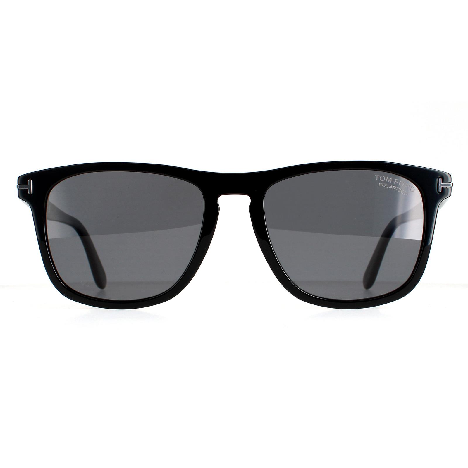 Tom Ford Rechteck Herren Schwarz Grau Polarisierte FT0930-N Gerard Sonnenbrille Image