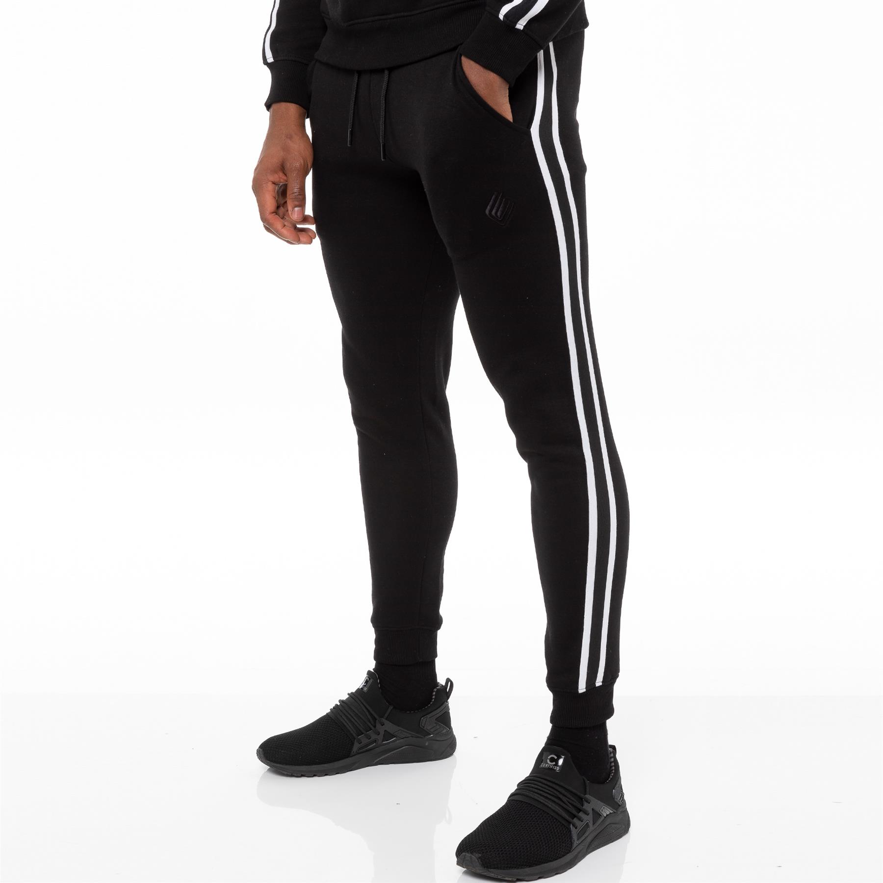 Schwarze Herren-Trainingsanzug-Jogger| Enzo Designer Menswear Image