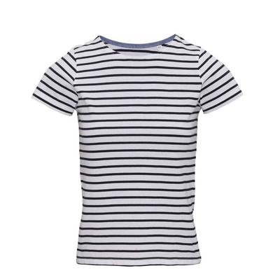 Asquith & Fox - COASTAL kurzärmelige Marinière - Damen (Weiß / Marineblau) Image
