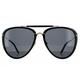 Gucci Aviator Herren glänzend schwarz und gold grau Sonnenbrille