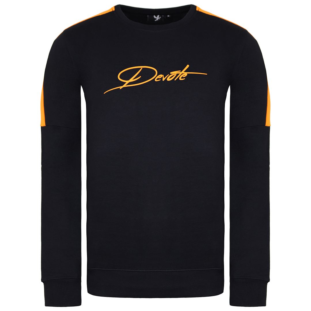 Widmen Sie London Baldwin Mens Black/Orange Pullover Image