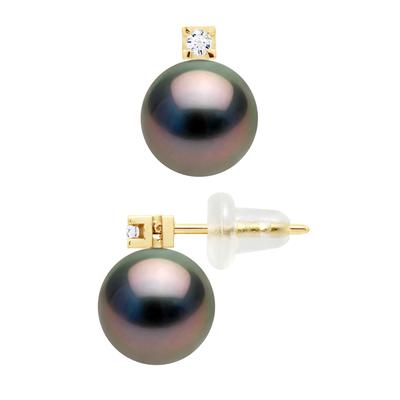 DIADEMA - Ohrringe - Diamanten - Gelbgold und echte Tahiti-Perlen Image