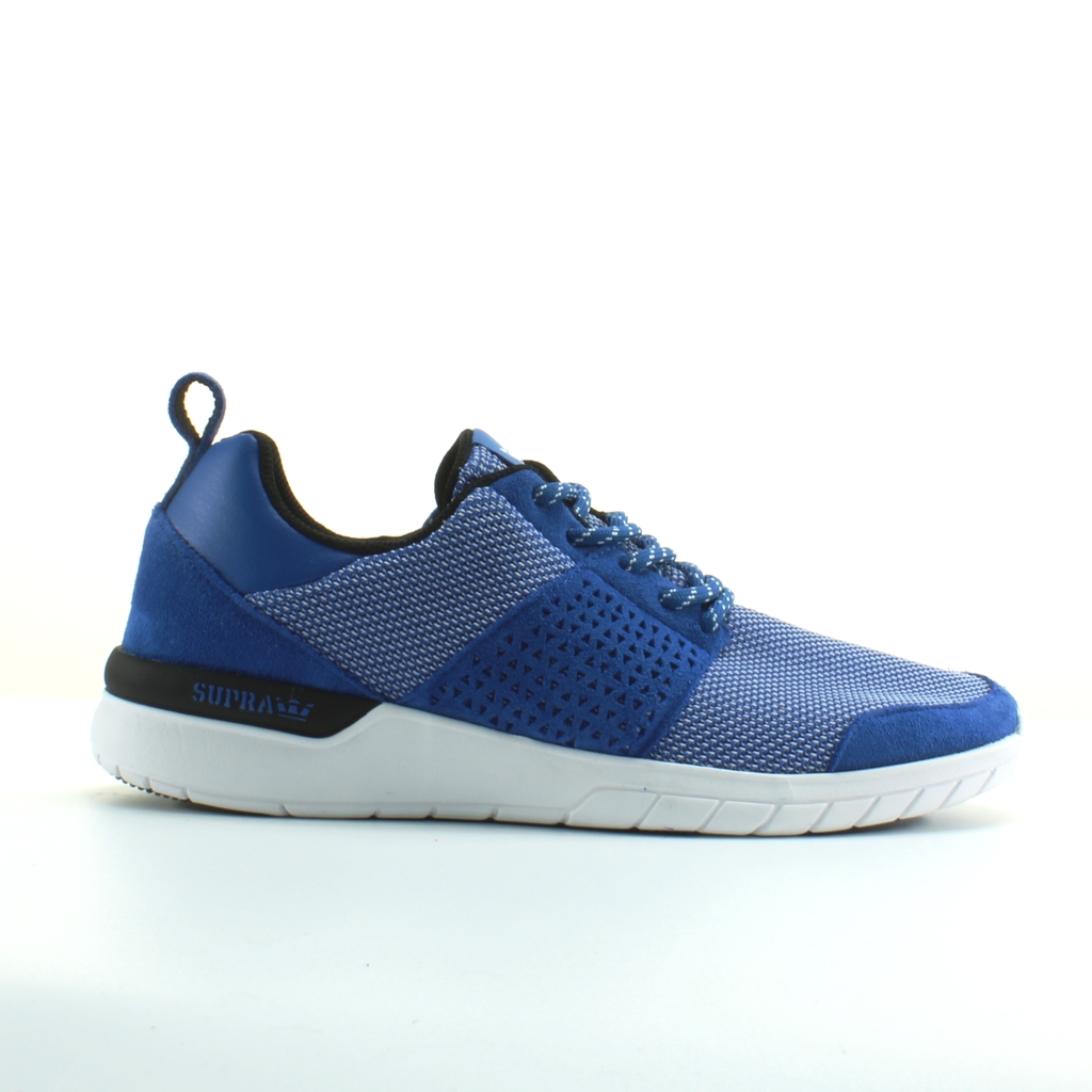 Supra schere blau textile mens schnüren laufende trainer 08027 442