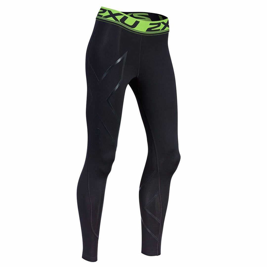 2xu Erfrischungswiederherstellung Kompression Womens Schwarz/grüne Strumpfhose Image