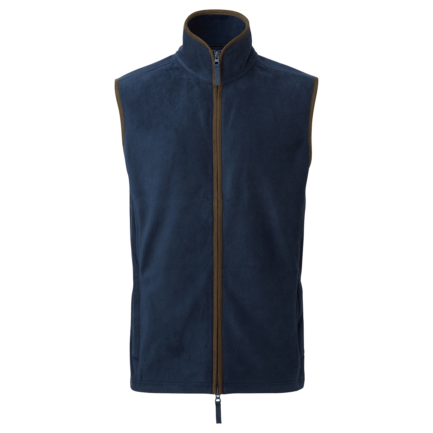Premier Herren Artisan Fleece-Weste (Marine/Braun) Image