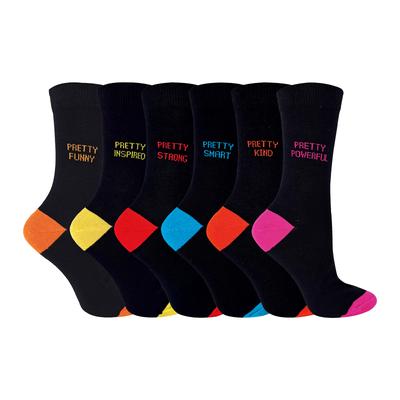 Pretty Womens 6 Paar Socken Pack glücklich bunte Art lustige Socken Image