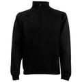 Fruit Of The Loom Herren Premium 70/30 Zip Neck Sweatshirt (Schwarz)