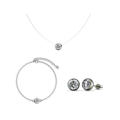 Mond-Set - Silber und Kristall