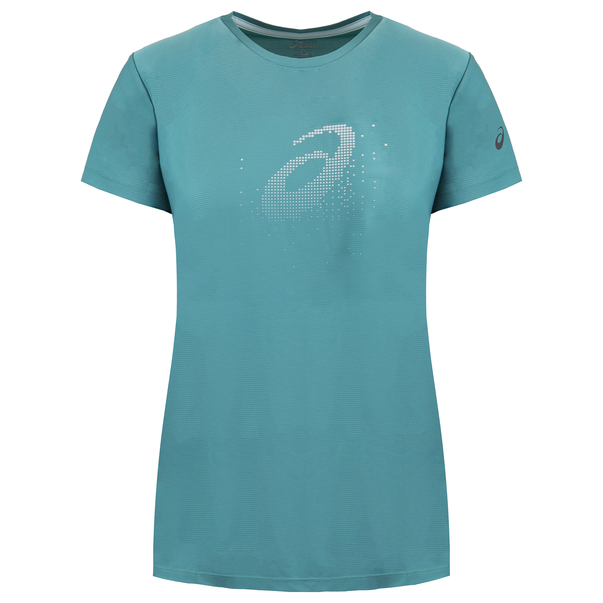 ASICS Logo Womens Teal T-Shirt Image