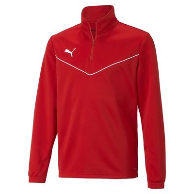 Puma Teamrise Sweatshirt 1/4 Zip Top Jr rot