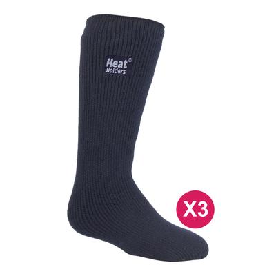 Kinder Thermosocken für den Winter | 3 Paar Mutlipack | Wärmehalter | Kniestrümpfe | Gummistiefel | Wandern - Indigoblau Image