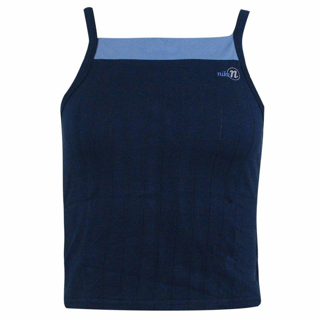 Nike Square Neck ärmellose Marineblau Womens Cropped Top 261086 451 Image