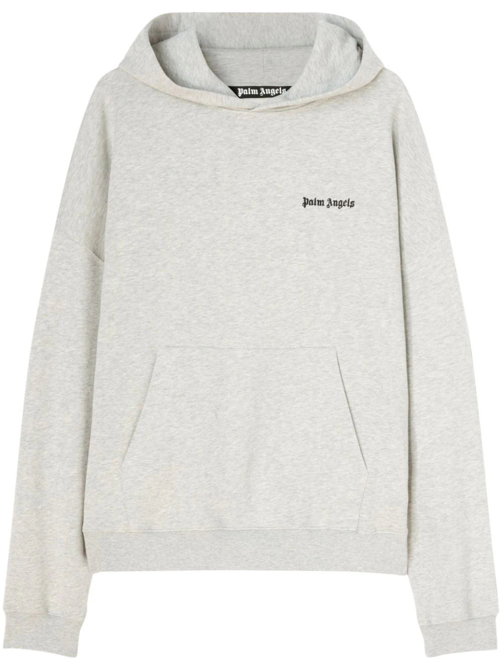 Kapuzenpullover mit aufgesticktem Logo von Palm Angels in Grau