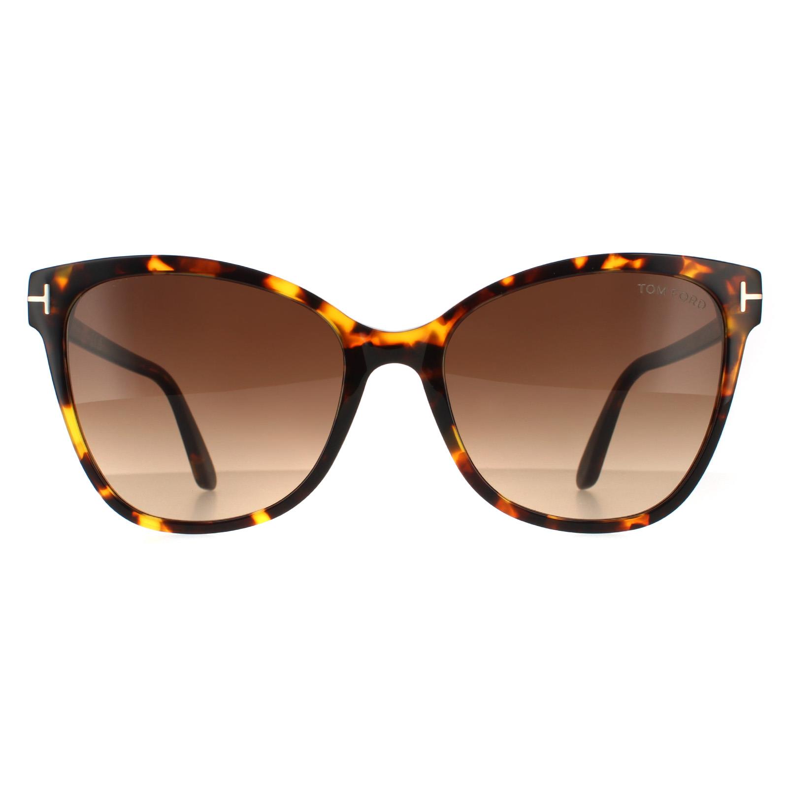 Tom Ford Cat Eye Damen Dunkel Havanna Braun Verlauf Image