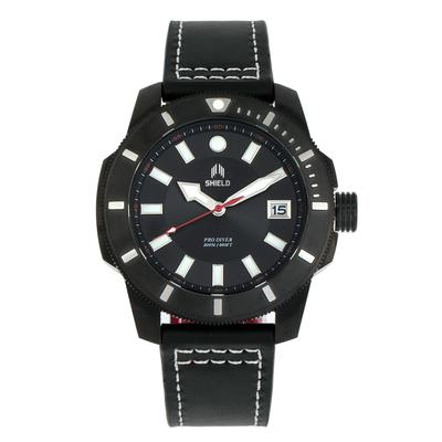 Shield Shaw Lederarmband Herren-Taucheruhr mit Datum Image