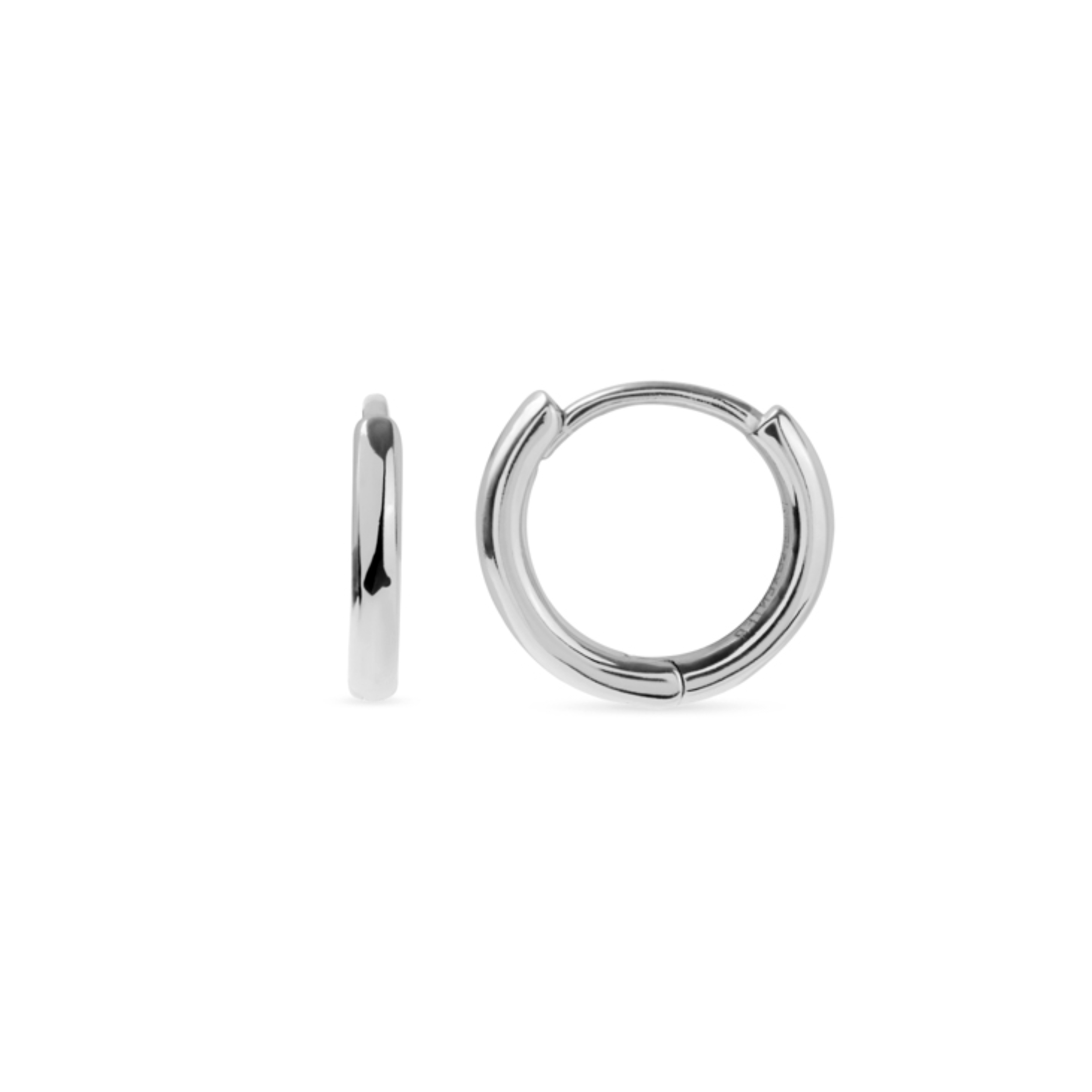 Luxenter Hoop-Ohrringe, 925 Sterling Silber edum mit rhodinierter Oberfläche Image