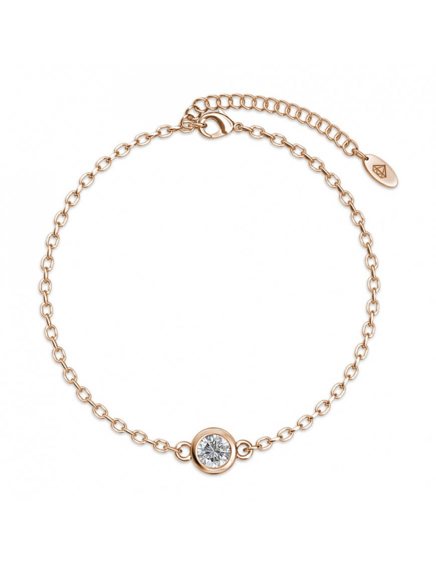 Geburtsstein-Armband - Rose Gold und Kristall Image
