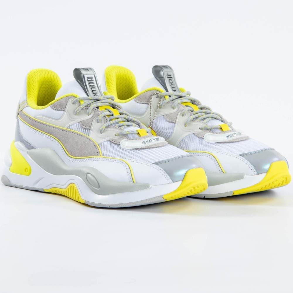 Puma RS-X3 x Emoji Silberweiße Schnürschuhe für Herren 374820 01