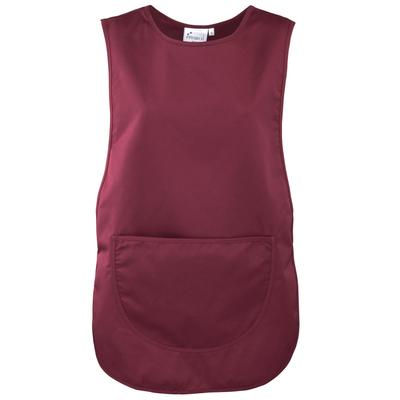 Premier Ladies/Womens Pocket Tabard (2er-Pack) (Burgunderrot)