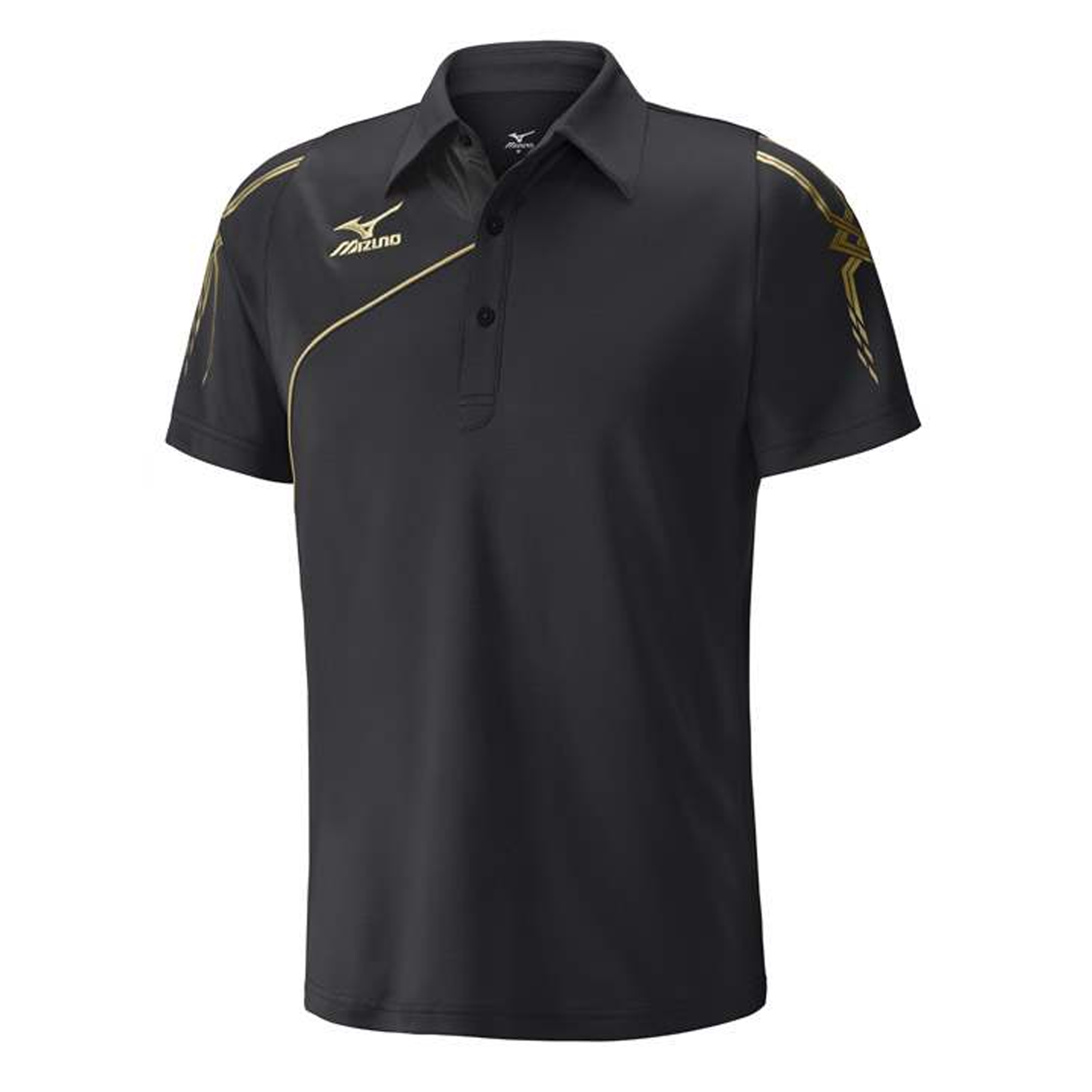 Mizuno Drylite Herren schwarzes Poloshirt Image