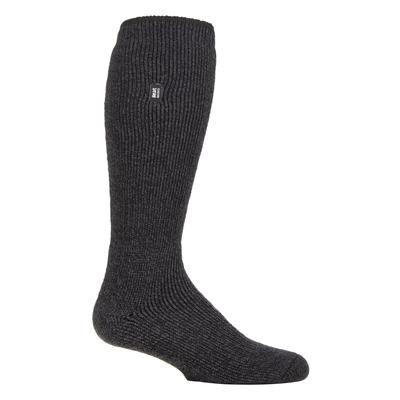 Heat Holders - Herren lange Bein Outdoor Merino Wolle thermische Socken mit verstärkter Ferse und Spitze für den Winter - Schwarz Image
