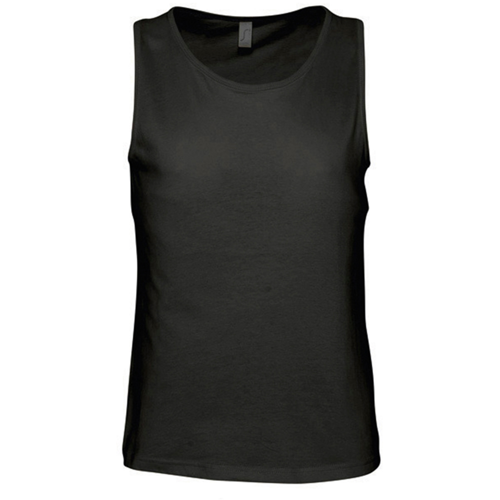 SOLS Herren Justin ärmelloses Tank / Vest Top (Tiefschwarz) Image