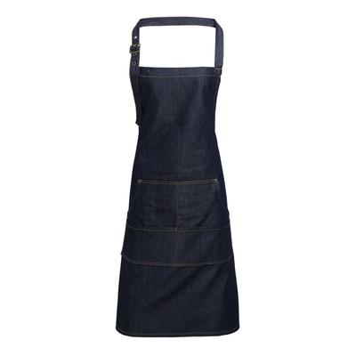 Premier Unisex Erwachsene Farben Tasche Voll Schürze (Indigo Denim) Image