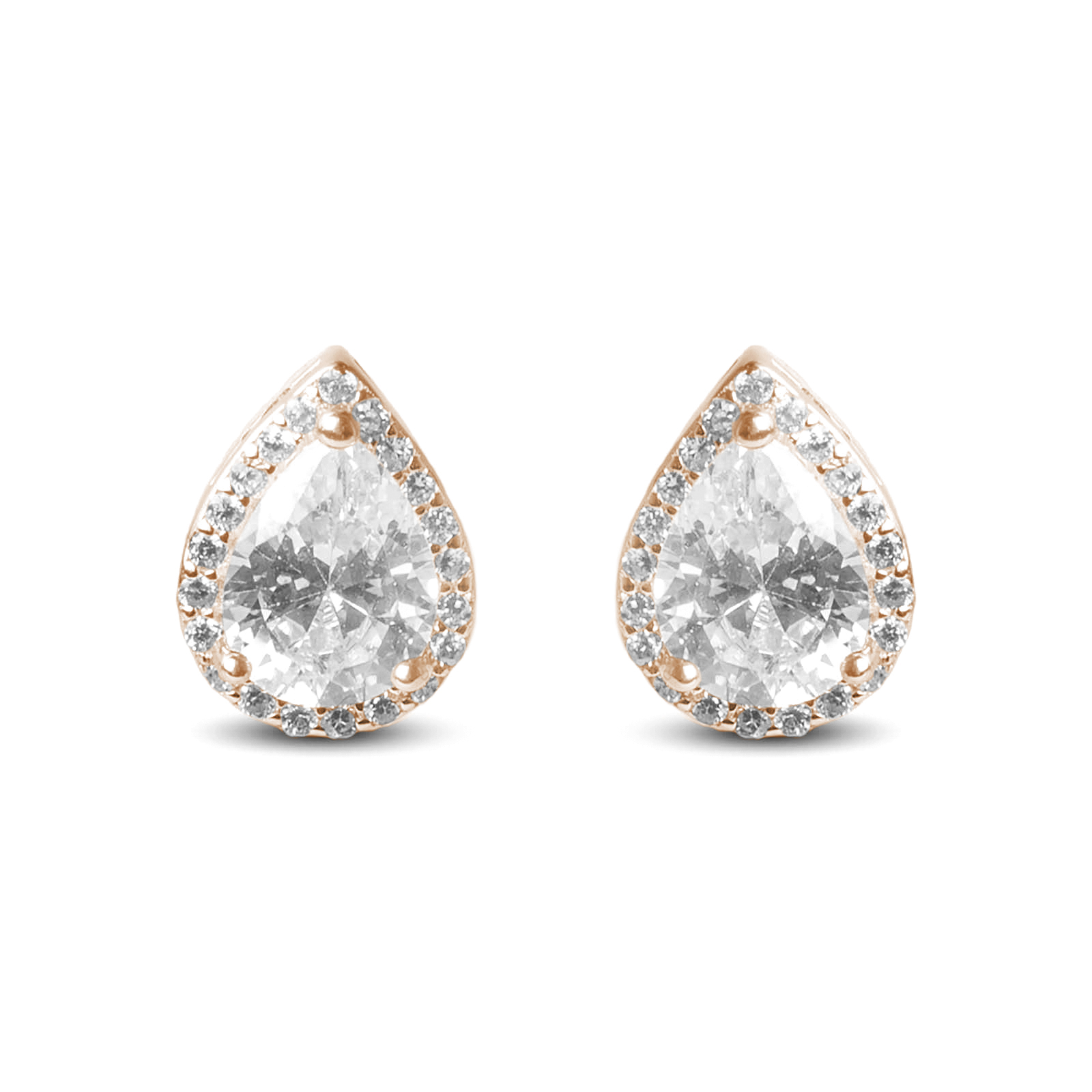 Luxenter Ohrringe, Theli aus 925er Sterlingsilber und glänzender Zirkonia mit 18K Roségold plattiert Image