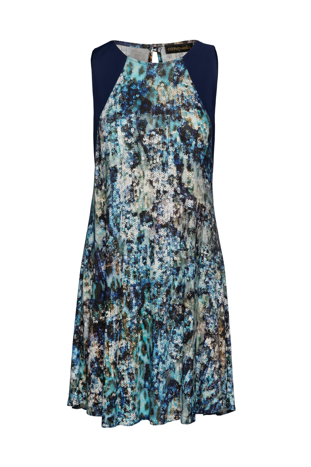Marineblaues Print-Kleid Image