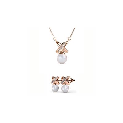 Chris Perlenset und Box - Rose Gold und Kristall Image