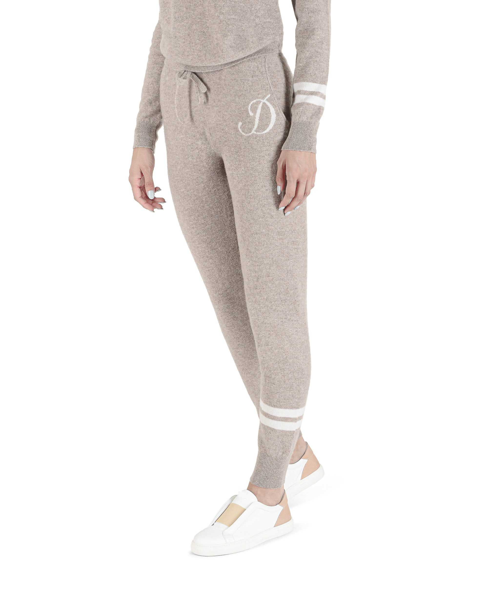 Pantalon De Survãªtement En Cachemire Crown Of Edinburgh Morningside Camel D Image