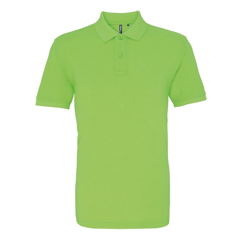 Asquith & Fox Mens Plain Kurzarm-Poloshirt (Neongrün) Image