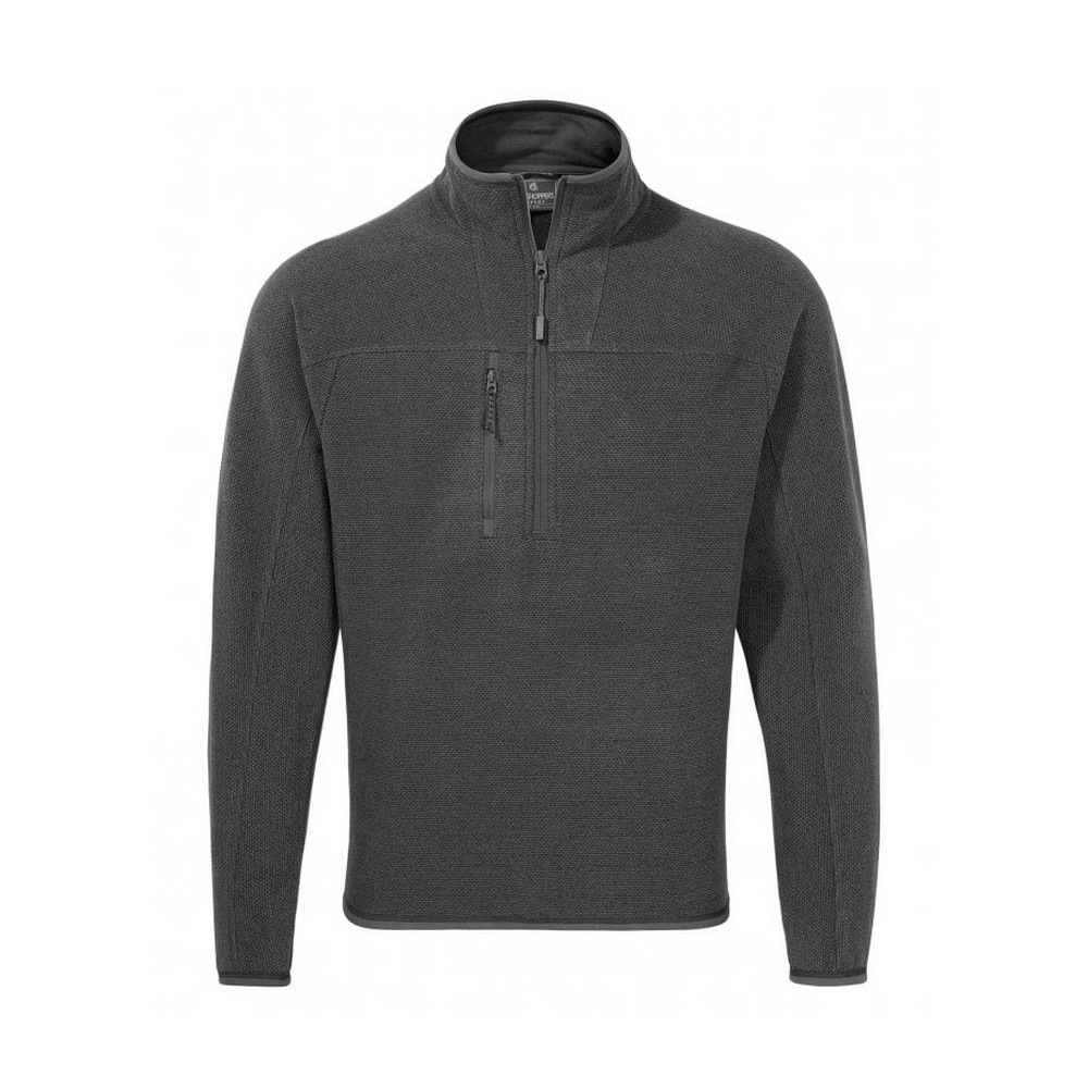 Craghoppers Mens Expert Active Marl Half Zip Fleece Top (Carbon Grey) Image