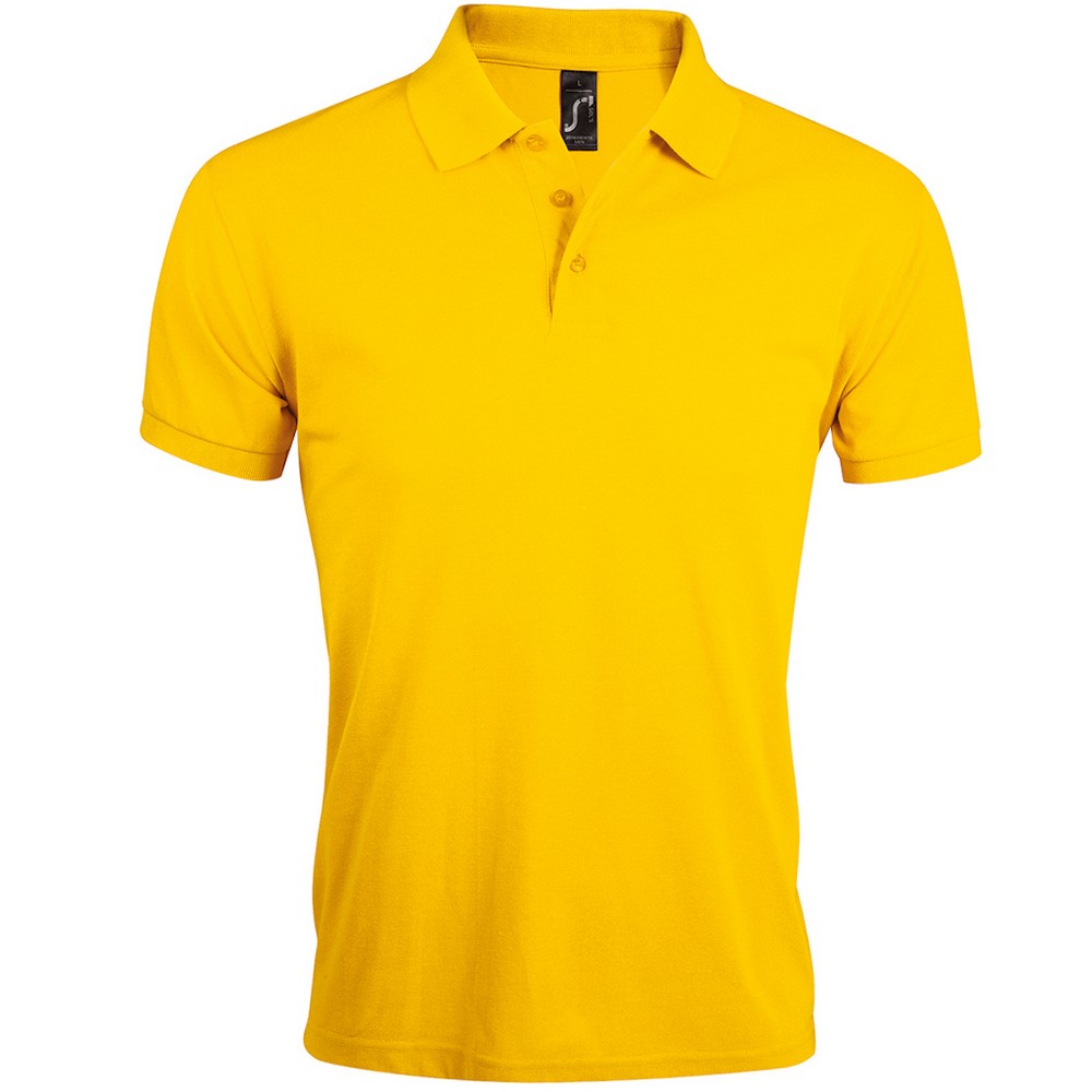 SOLs Mens Prime Pique Plain Kurzarm-Poloshirt (Gold) Image