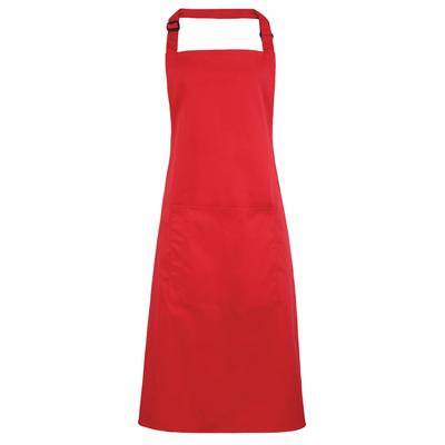 Premier Damen/Frauen Farben Bip Schürze mit Tasche (Erdbeerrot) Image