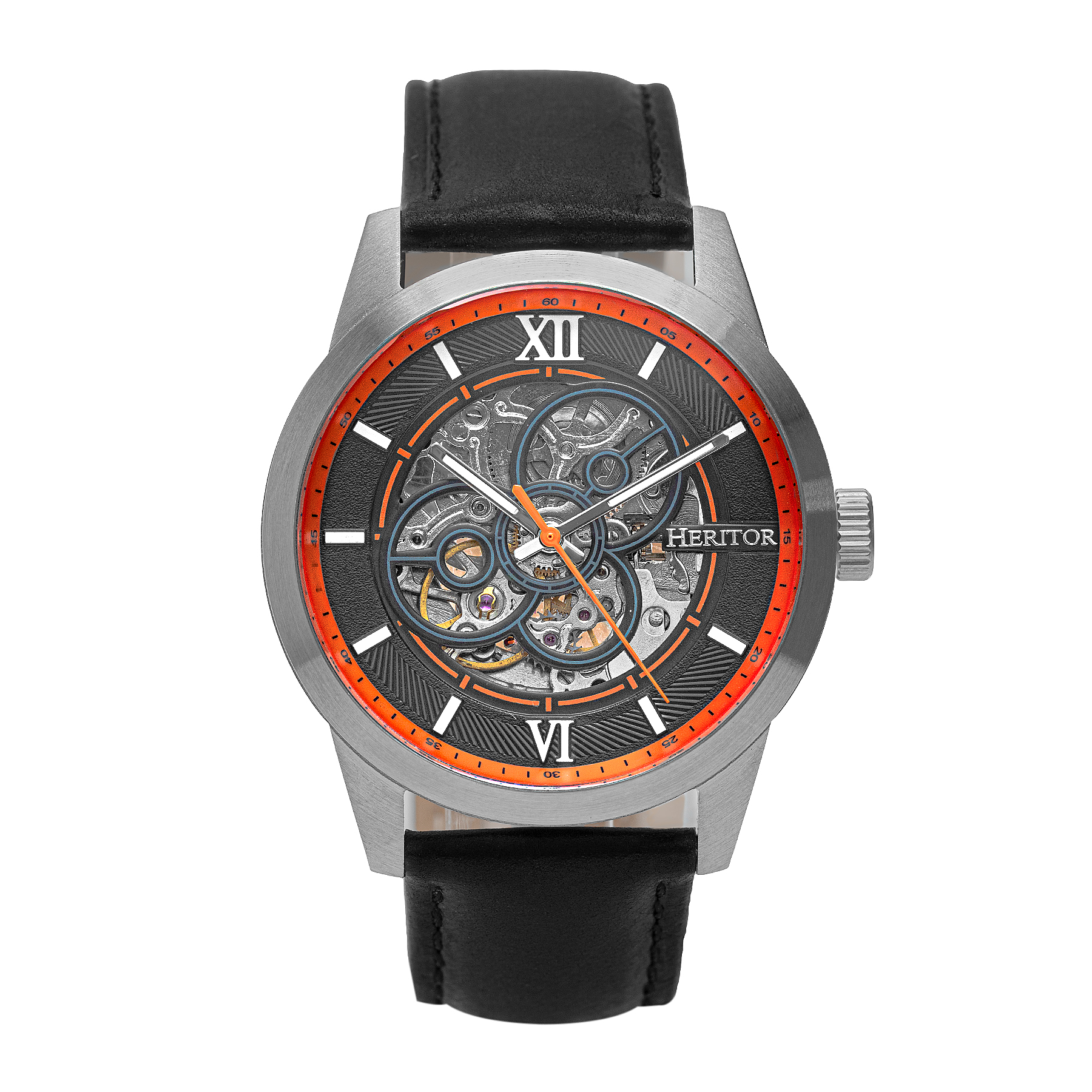 Heritor Automatik Jonas Lederarmband Skelettuhr Image